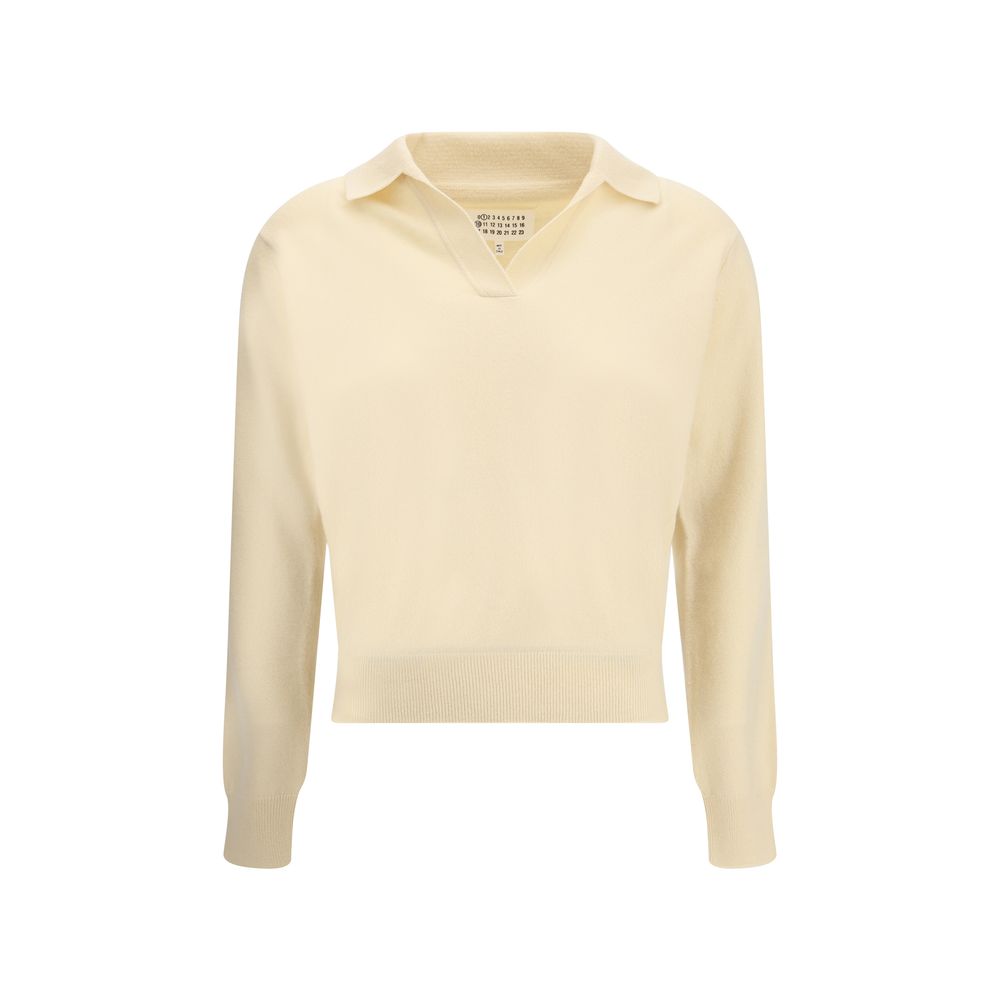Margiela Cream Fleece Wool Sweater