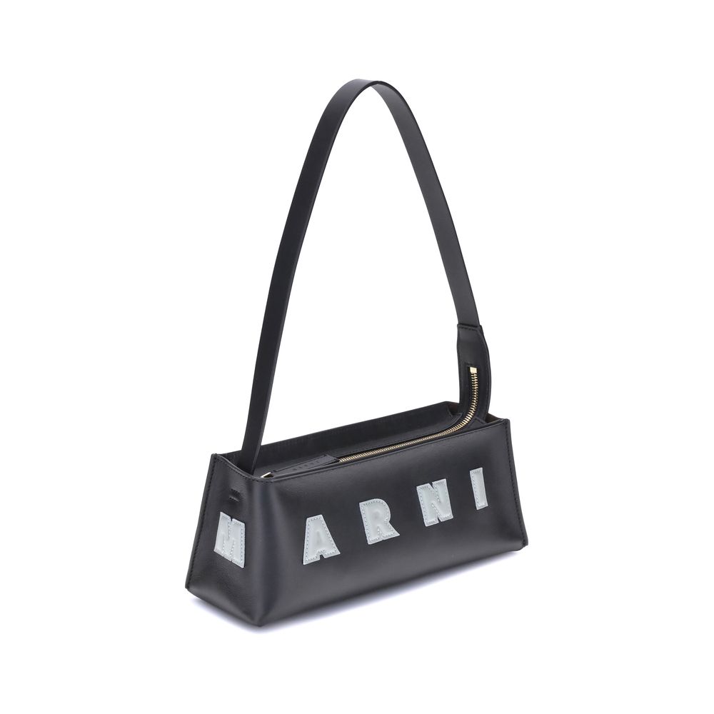 Marni Black Calf Leather Bos Taurus Shoulder Bag Marni