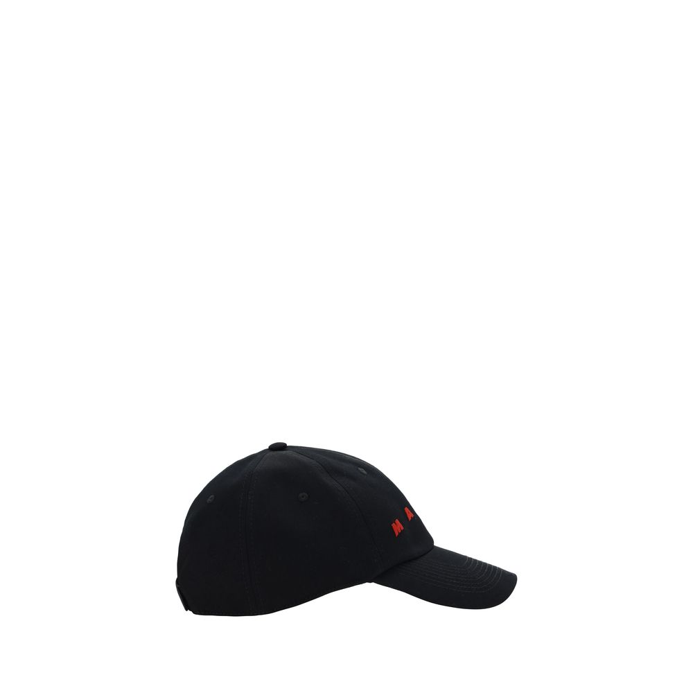Marni Black Cotton Cap (Baseball Hat)