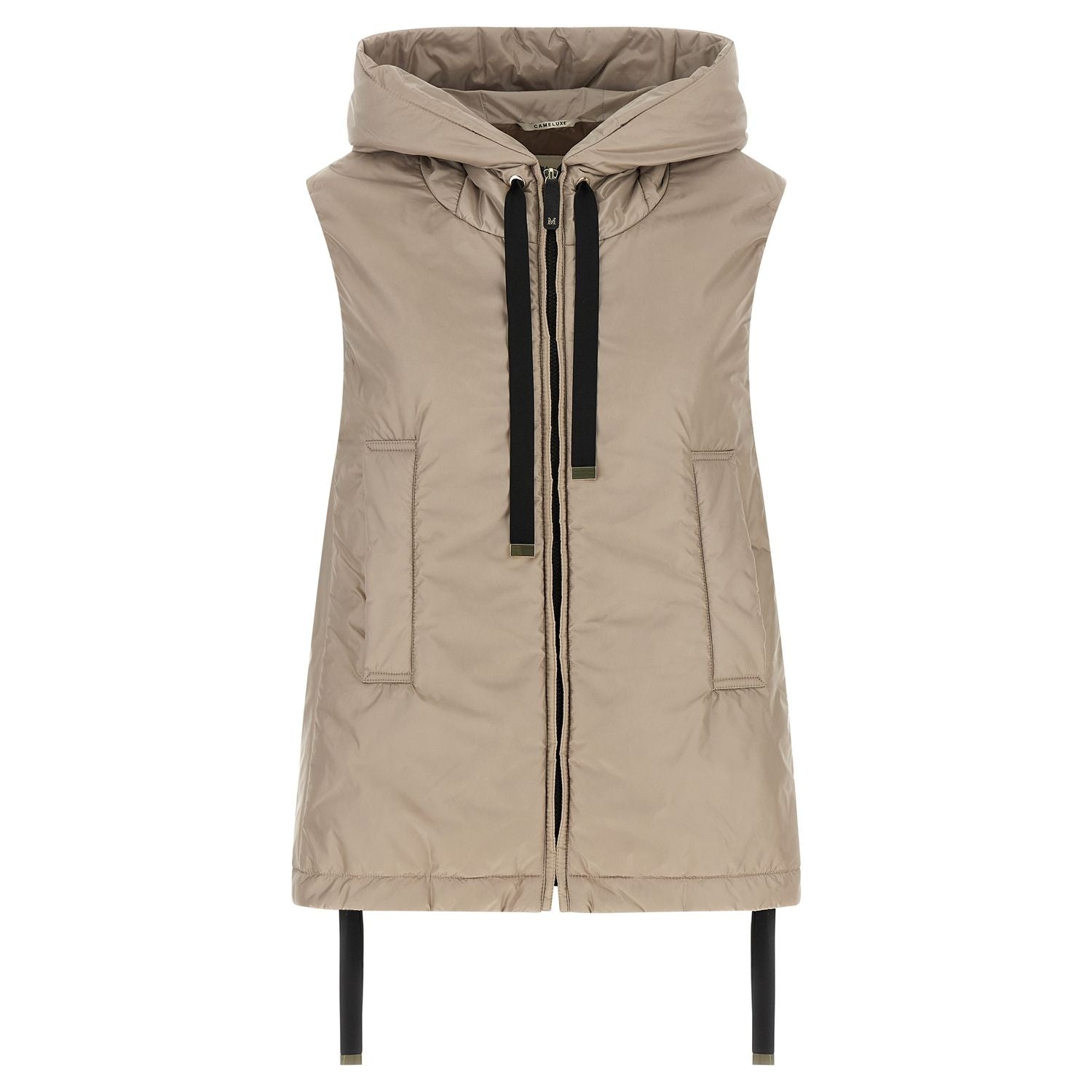 Max Mara Beige Polyester Sleeveless Jacket