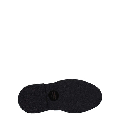 Sole view of Max Mara Black Leather Oxfords And Derbies, featuring black rubber shoe sole.