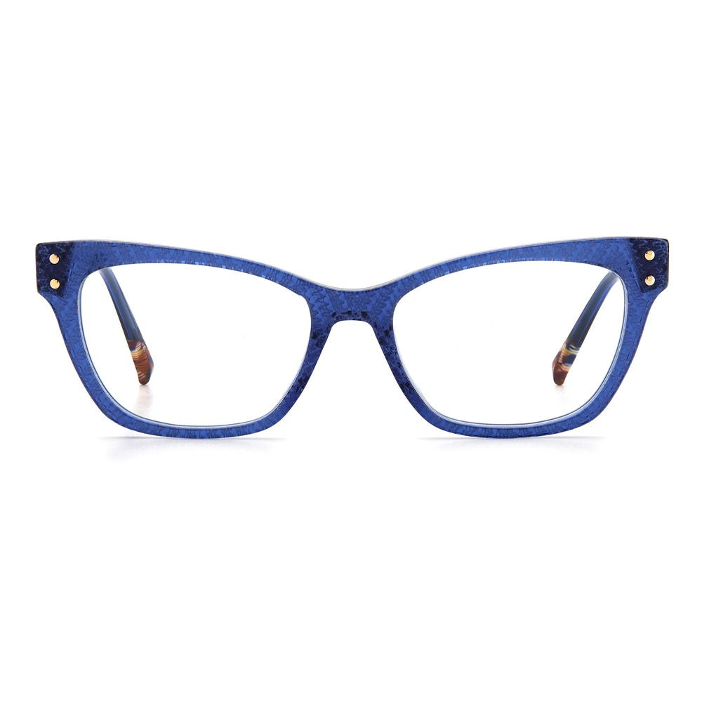 Missoni Blue Acetate Frames with sleek design, model MIS-0045-PJP, 52/17/145 mm dimensions for lens, bridge, and temple, women's eyewear