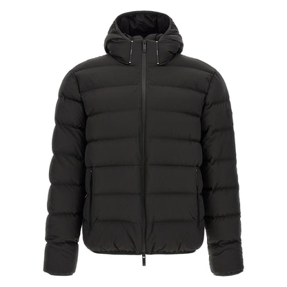 Moncler Black Polyester Full-Length Jacket
