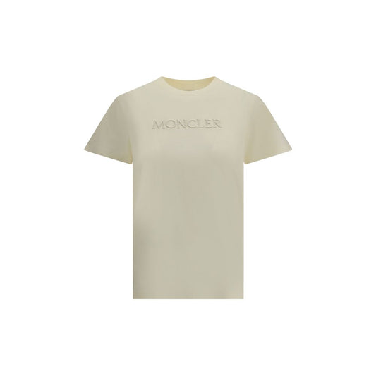 Moncler Cream Cotton T-Shirt Moncler