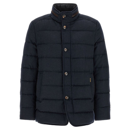 MooRER Blue Wool Full-Length Jacket