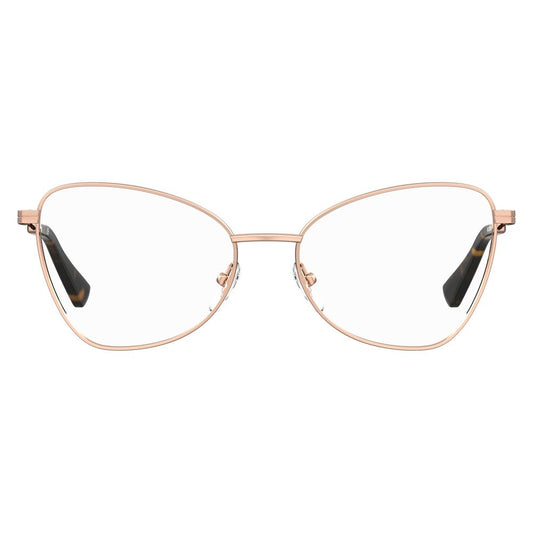 Moschino Gold Metal Frames for women with a contemporary design and lightweight structure, model MOS574-DDB, size 52/16/140 mm