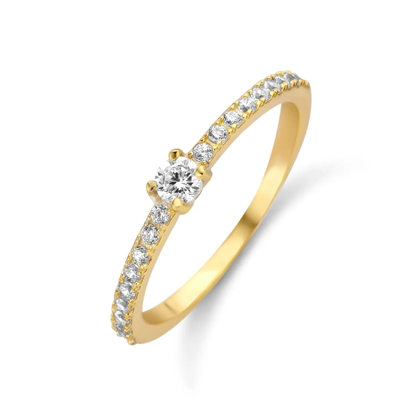 Elegant gold ring with diamonds - NEW BLING Mod. 9NB-0390-58