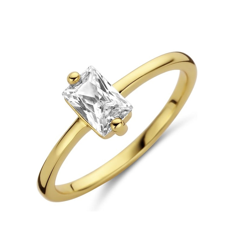Gold ring with diamond setting, featuring NEW BLING Mod. 9NB-0604-56.