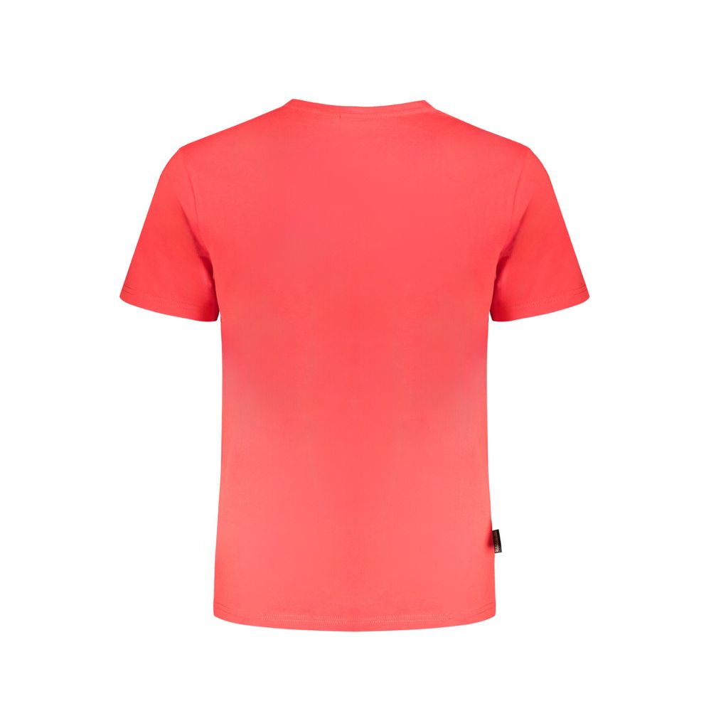 Napapijri Red Organic Cotton Men T-Shirt