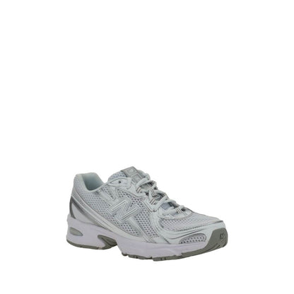 New Balance White Polyurethane Athletic Sneakers with mesh side panels and rubber sole.