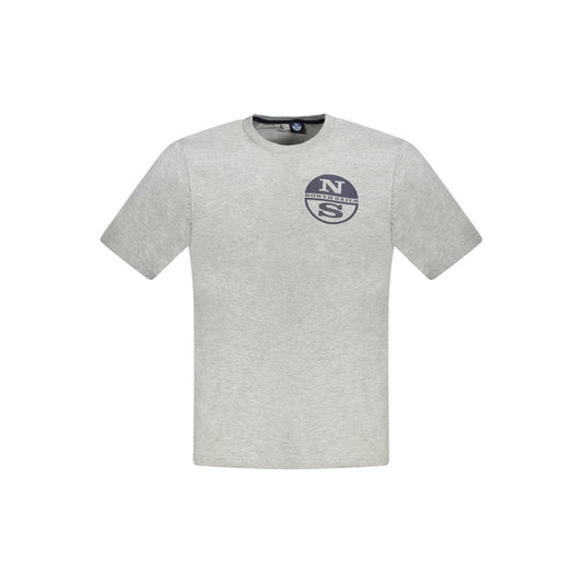 North Sails Gray Cotton Men's T-Shirt