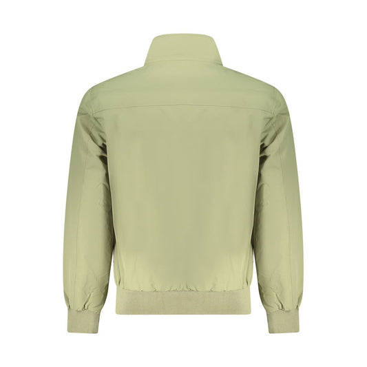 Back view of North Sails Green Polyamide Jackets & Coat featuring slim fit and long sleeves with external and internal pockets.
