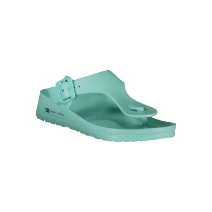Norway 1963 Blue Plastic Women Sandal with adjustable buckle for summer comfort and style