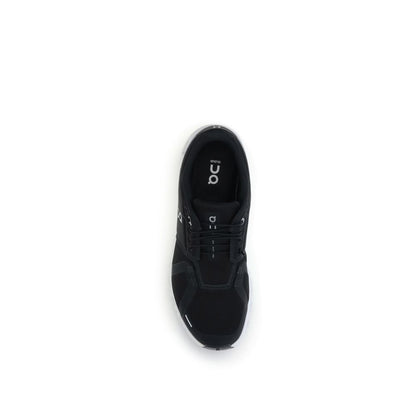 Top view of ON Black Recycled Polyester Athletic Sneakers showing insole and design features.