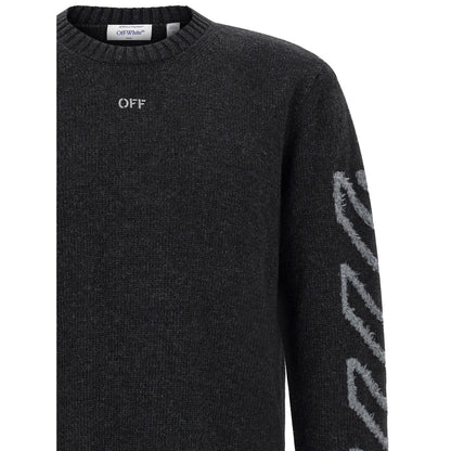 Off-White Gray Wool Cardigan
