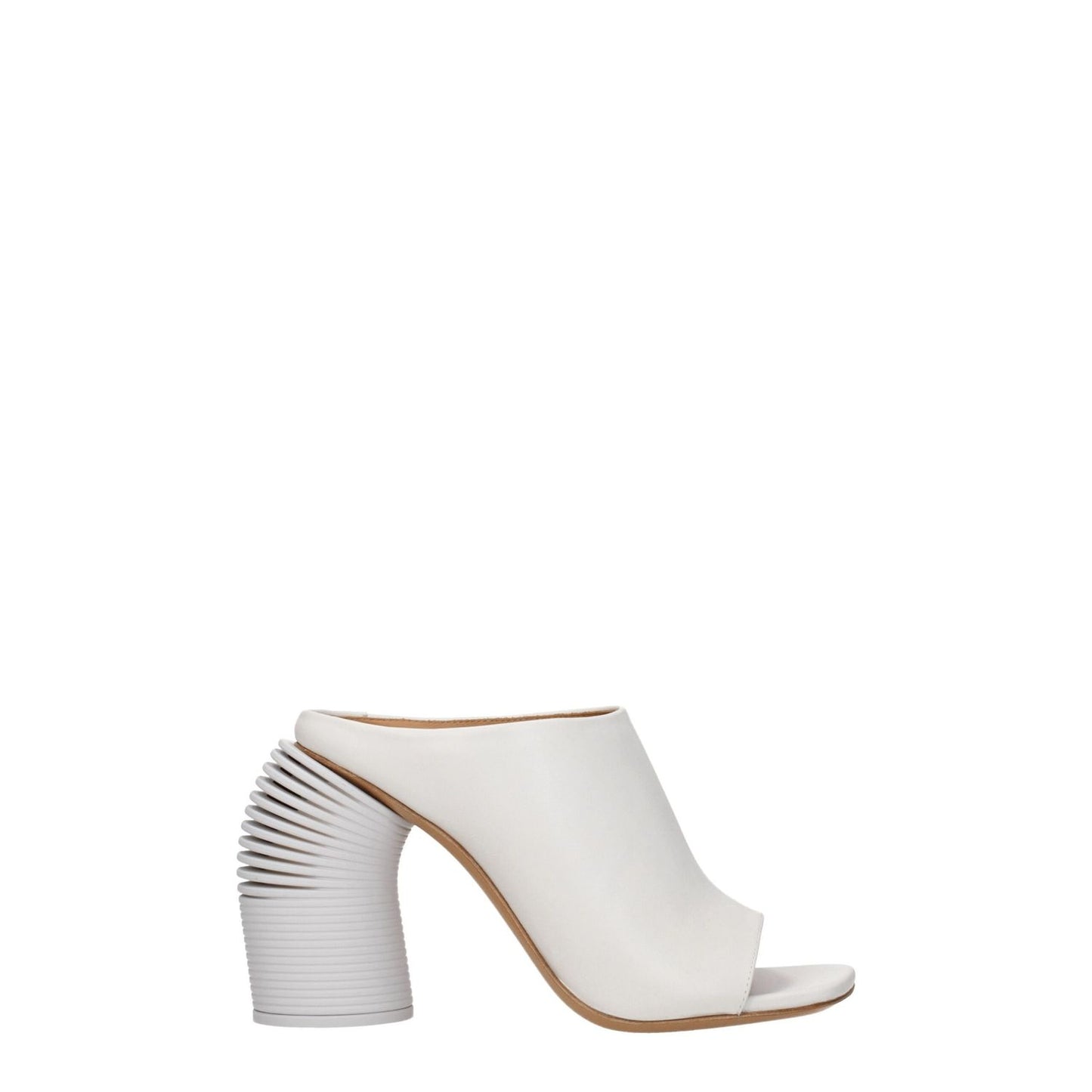 Off-White White Leather Platform Sandals