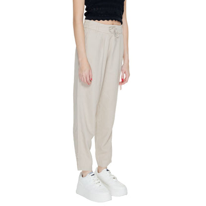 Only Beige Linen Casual Pants Only