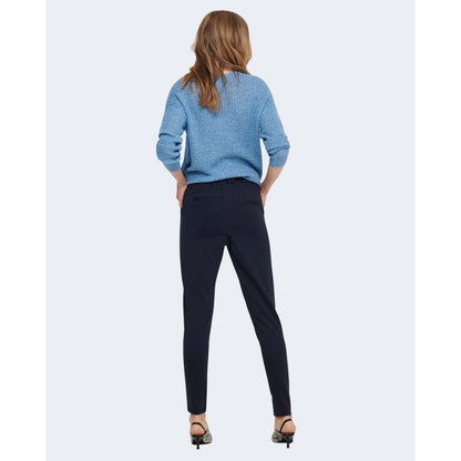 Only Blue Viscose Casual Pants