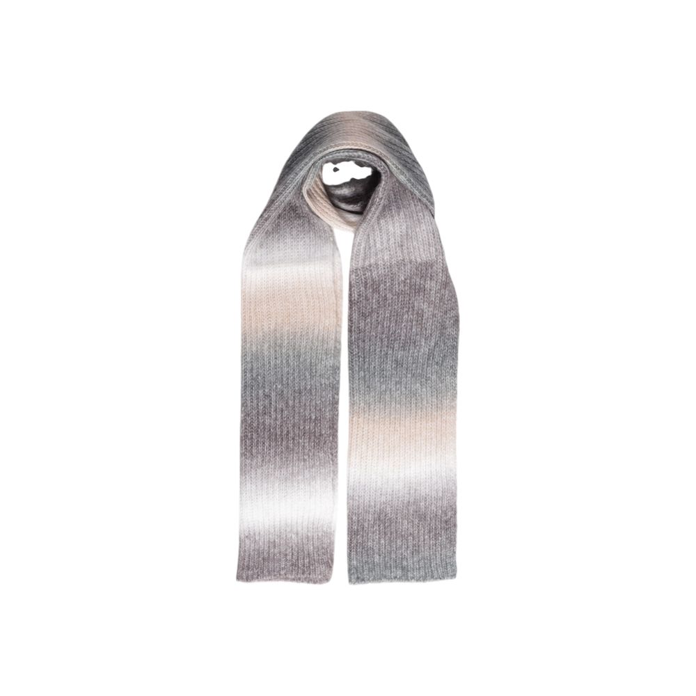 Only Gray Marabou Scarf, women's gradient-striped accessory, high-quality material blend for elegance and comfort.