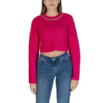 Only Pink Recycled Polyester Sweater for women, featured in fall/winter collection, showcasing eco-friendly knitwear with stylish design.