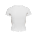 Only White Polyester T-Shirt