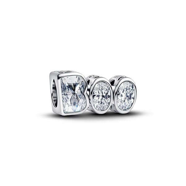 PANDORA JEWELRY Mod. 794060C01 elegant silver charm with sparkling stones