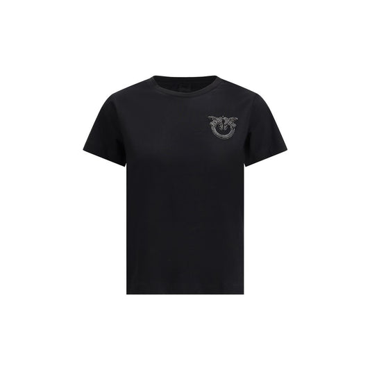 PINKO Black Cotton T-Shirt PINKO