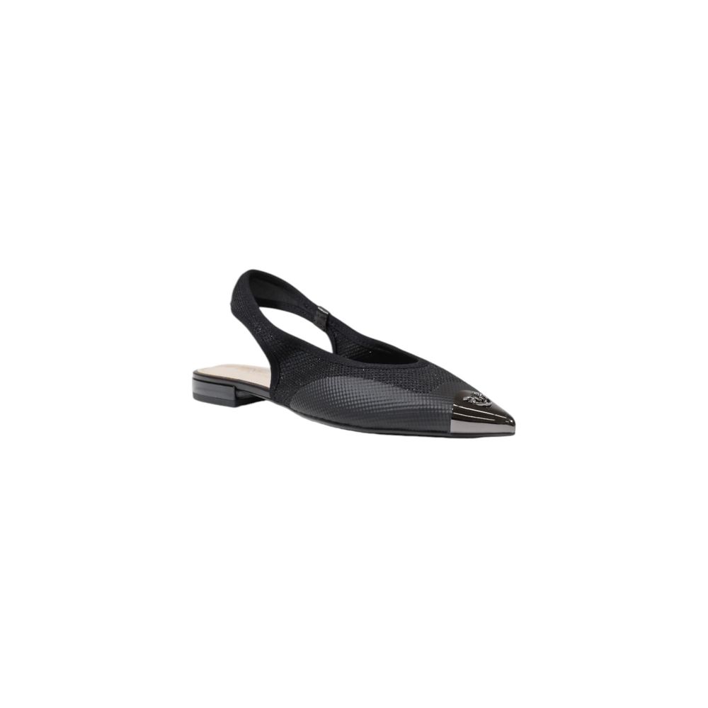 PINKO Black Leather Flat Sandals