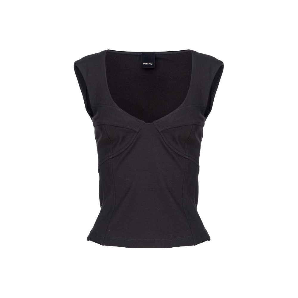 PINKO Black Viscose Women Top