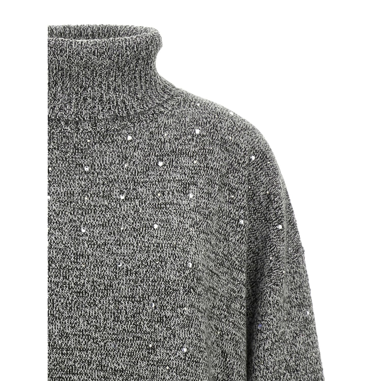 PINKO Gray Polyester Cardigan