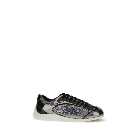 PINKO Silver Nylon Chunky Sneakers PINKO