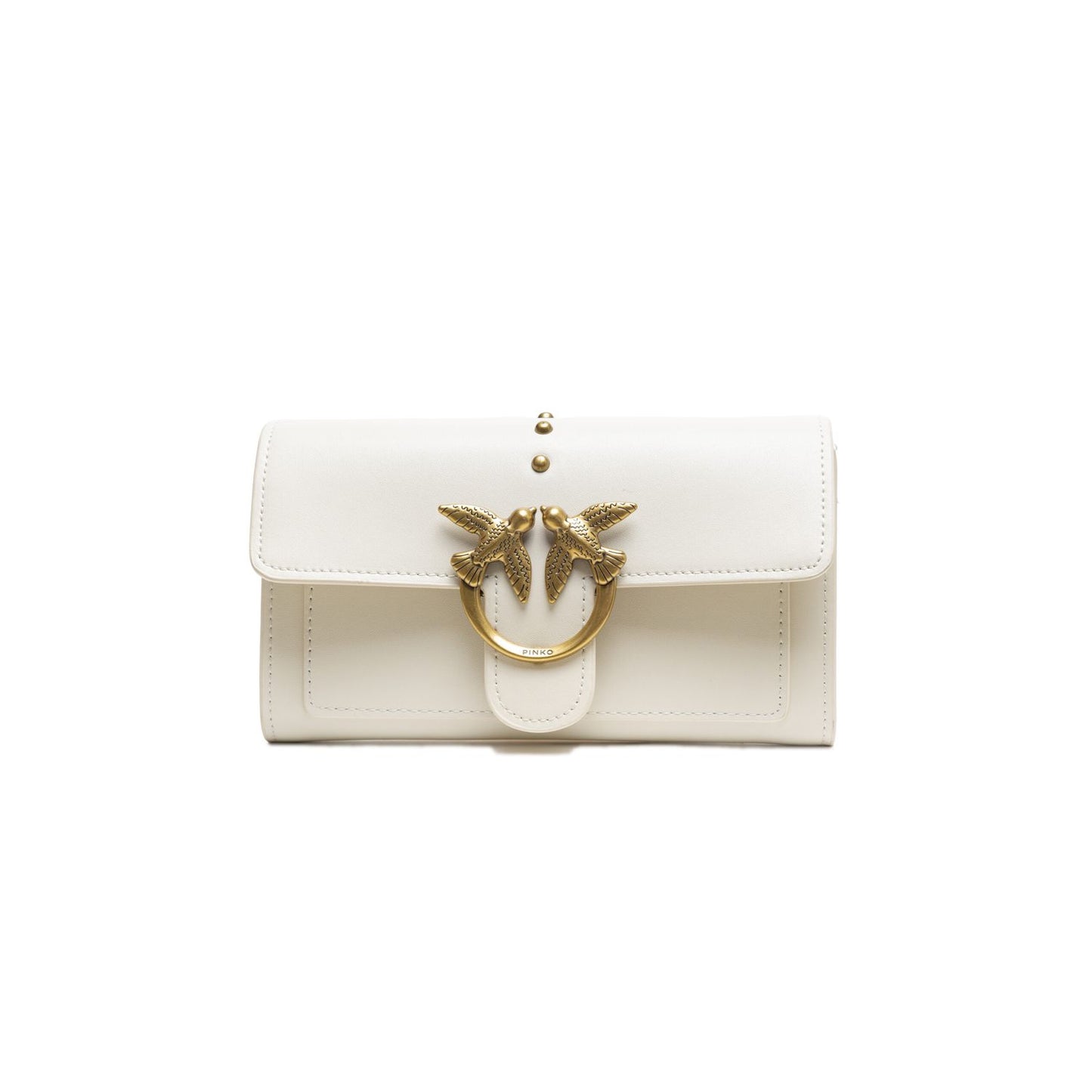 PINKO White Leather One Simply Love Mini Bag PINKO