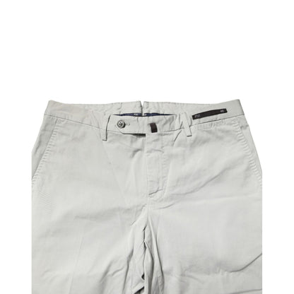 PT01 Light Gray Mid Waist Men Straight Chino Trouser Pants PT01