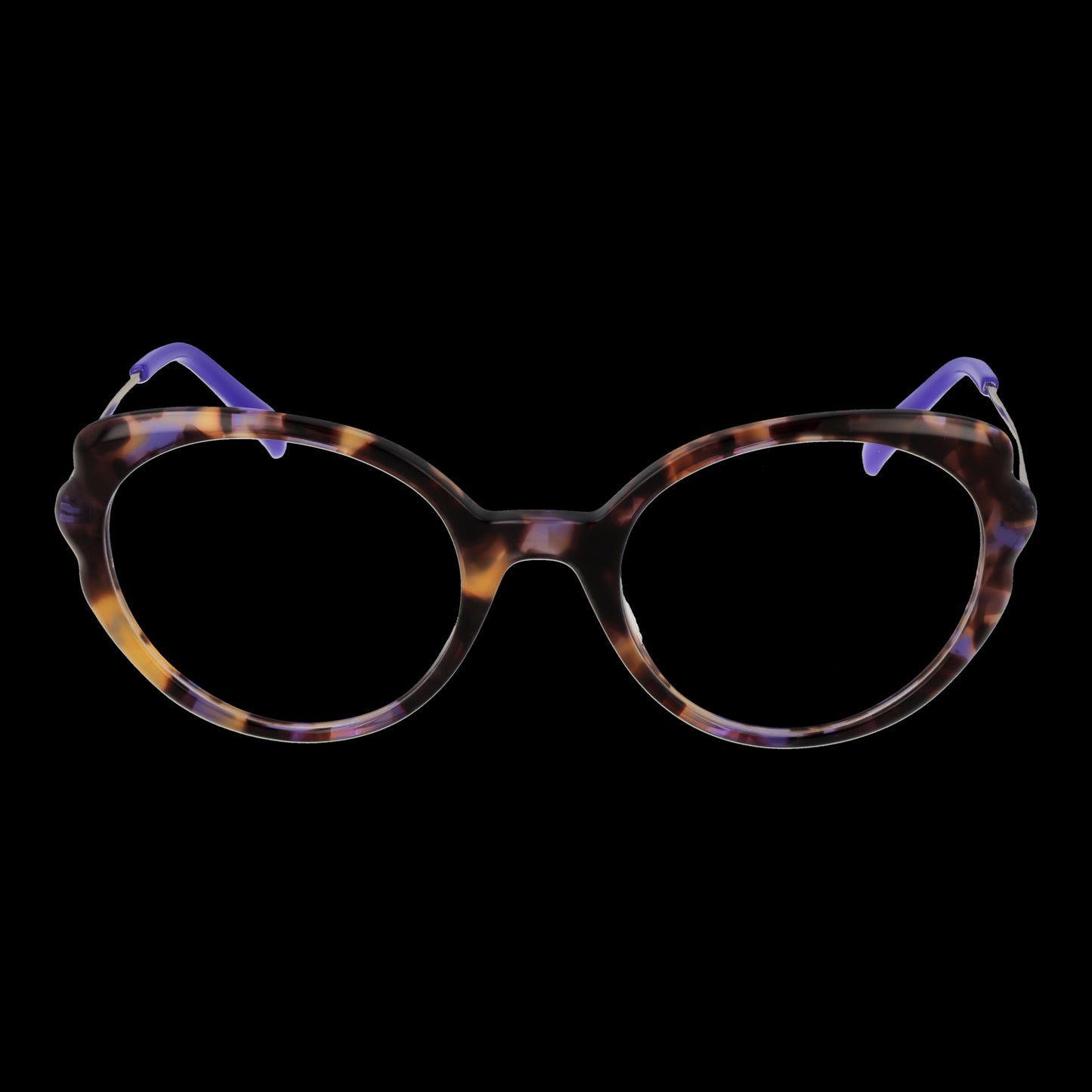 PUCCI MOD. EP5193 52055 tortoiseshell glasses for ladies, stylish design with vibrant purple temples.