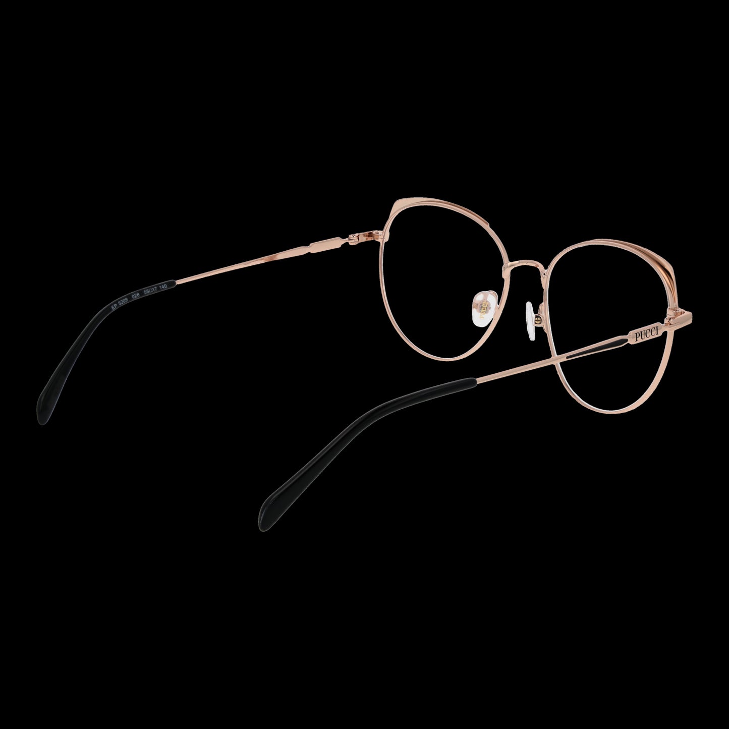 Alt Tag: PUCCI MOD. EP5209 55028 elegant lady's eyeglasses with thin round frames, ideal for a stylish and sophisticated look.