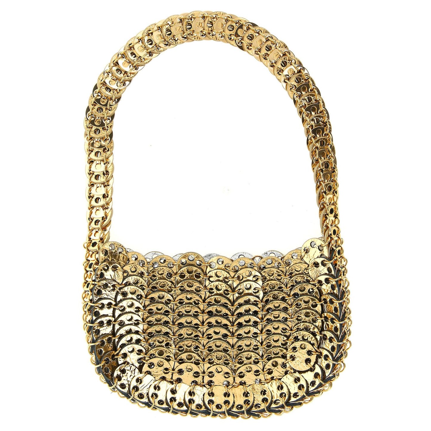 Paco Rabanne Multicolor Calfskin Moon Flip Reversible Shoulder Bag