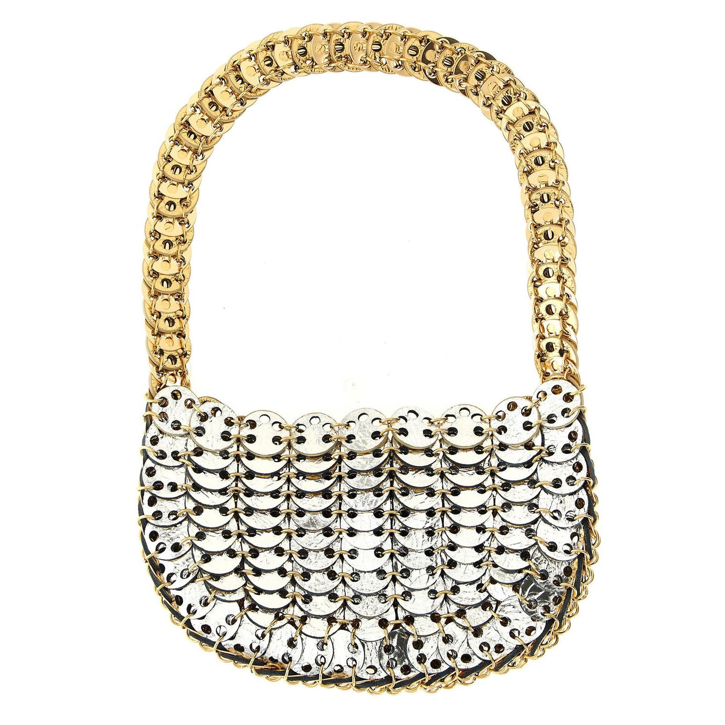 Paco Rabanne Multicolor Calfskin Moon Flip Reversible Shoulder Bag