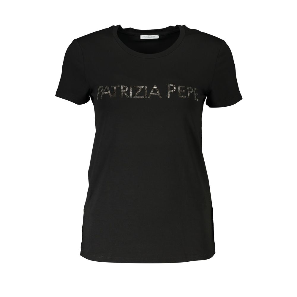 Patrizia Pepe Black Organic Cotton Women T-Shirt