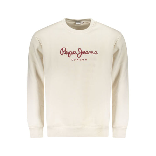 Pepe Jeans White Cotton Men Sweater - sustainable crewneck for style and comfort
