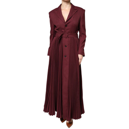 Philosophy Maroon Belted Button Down Dress Philosophy