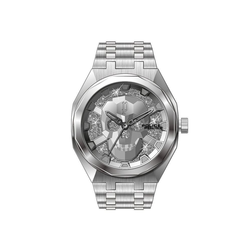 Police Silver Stainless Steel Dress Watch