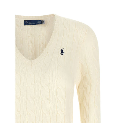 Polo Ralph Lauren White Wool Cardigan