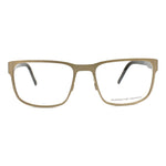 Porsche Gold Metal Frames P8291-D glasses for men, 55/18/140mm, made in Italy, luxury design.
