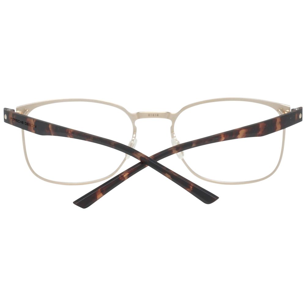 Porsche Gold Titanium Frames glasses P8353-54B, golden titanium frames with tortoiseshell temples, size 54/19/145mm for men.