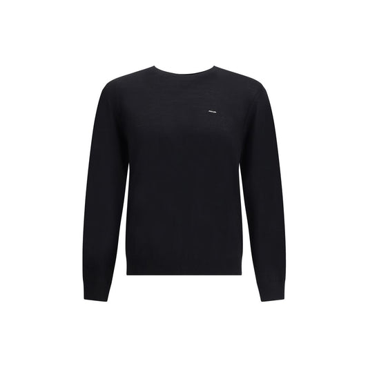 Prada Black Fleece Wool Sweatshirt Prada