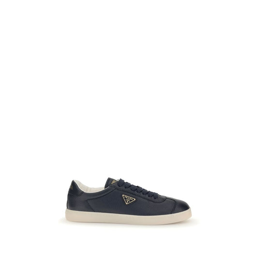 Prada Blue Calf Leather Bos Taurus Low Top Sneakers Prada