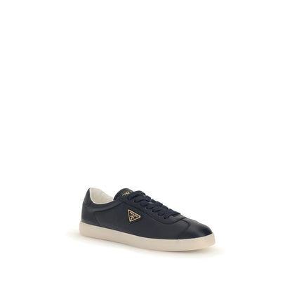 Prada Blue Calf Leather Bos Taurus Low Top Sneakers Prada