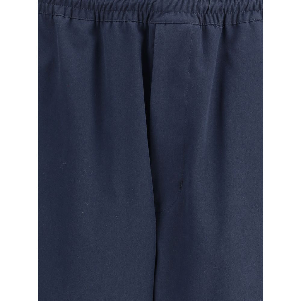 Prada Blue Cotton Casual Pants Prada