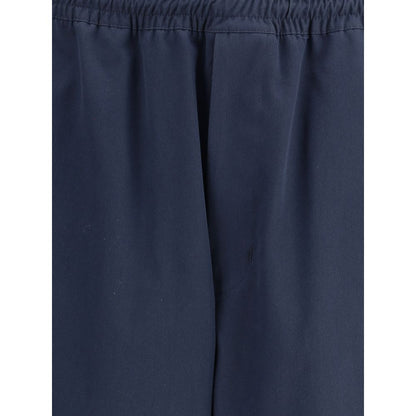 Prada Blue Cotton Casual Pants Prada