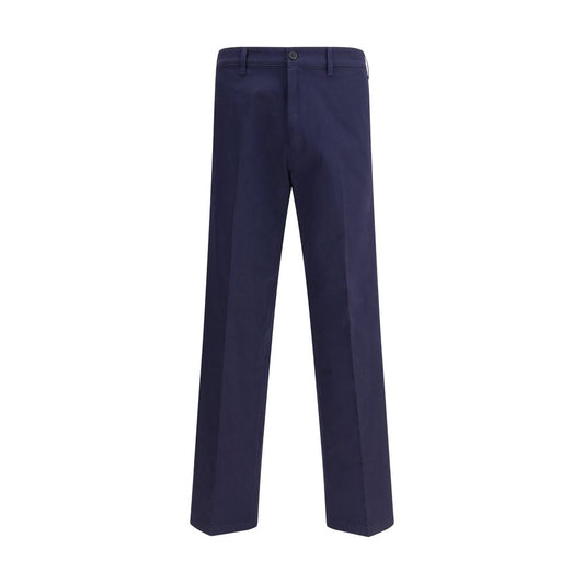 Prada Blue Cotton Chino Pants Prada